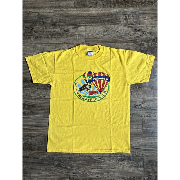 Jerzees Other - Vintage 2003 Summer‎ Heat Hot Air Balloon Festival Volunteer Shirt Sz L Muncie